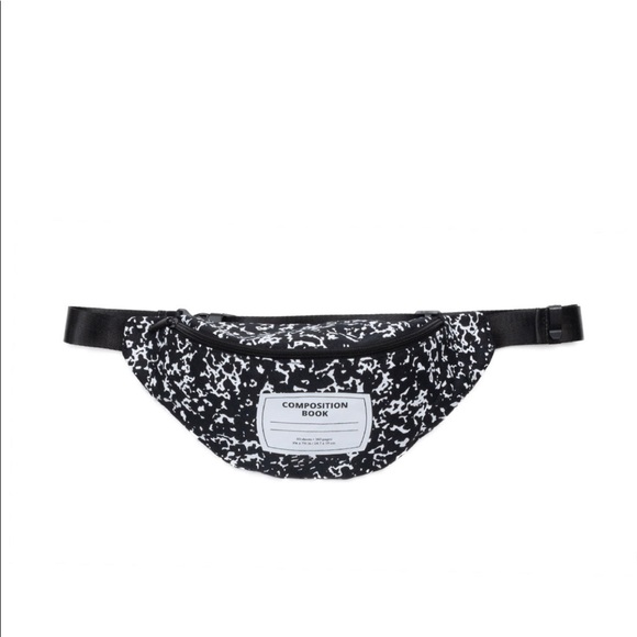 Composition Notebook Black And White Hip Cool Hipster Fanny Pack School New - Picture 1 of 8